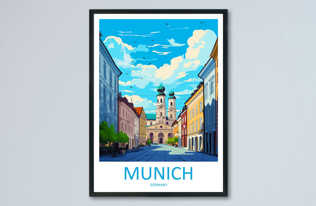 Munich Travel Print Wall Art Munich Wall Hanging Home Decoration Munich Gift Art Lovers Wall Art Print Art Munich Germany Poster