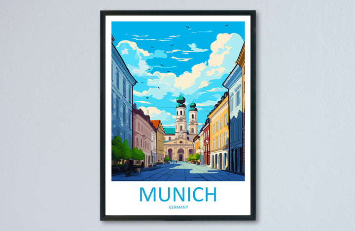 Munich Travel Print Wall Art Munich Wall Hanging Home Decoration Munich Gift Art Lovers Wall Art Print Art Munich Germany Poster