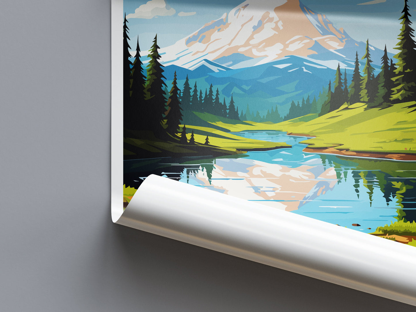 Mount Rainer Print New Mount Rainer Home Décor National Park Art Print Mount Rainer Wall Print For Park Gift Wall Hanging