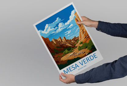 Mesa Verde National Park Travel Print Wall Art Mesa Verde Wall Hanging Home Décor Mesa Verde Gift Art Lovers Colorado Art Gift Lover Print