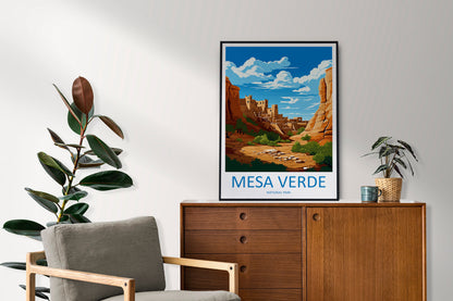 Mesa Verde National Park Travel Print Wall Art Mesa Verde Wall Hanging Home Décor Mesa Verde Gift Art Lovers Colorado Art Gift Lover Print