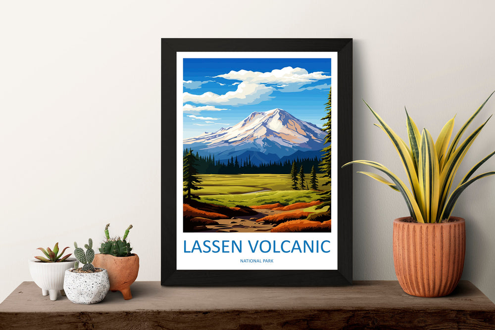 Lassen Volcanic National Park Travel Print Wall Art Lassen Volcanic Wall Hanging Home Décor Lassen Volcanic Gift Art Lovers California Art