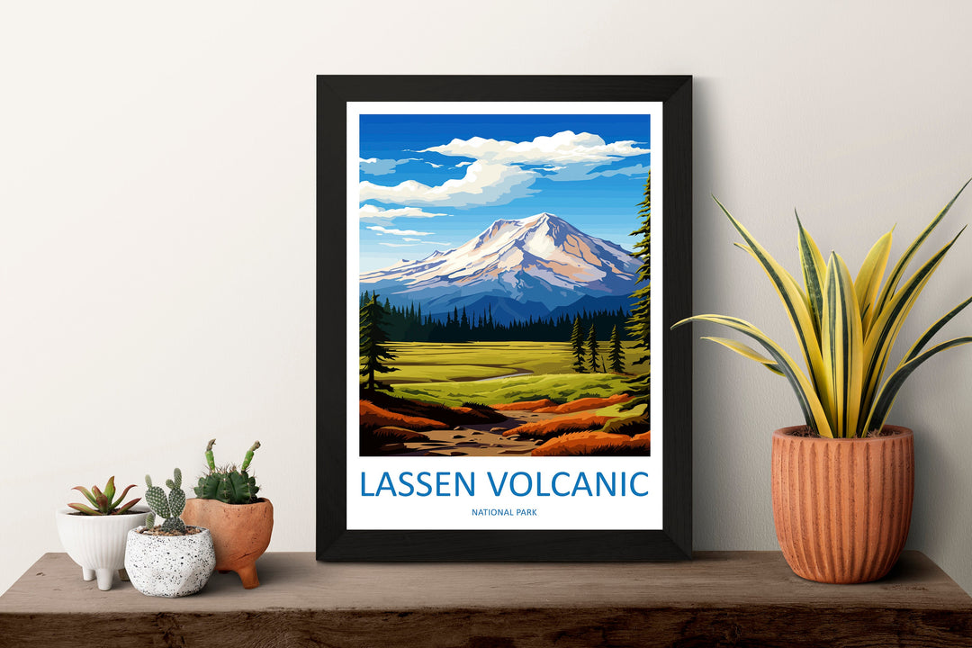 Lassen Volcanic National Park Travel Print Wall Art Lassen Volcanic Wall Hanging Home Décor Lassen Volcanic Gift Art Lovers California Art