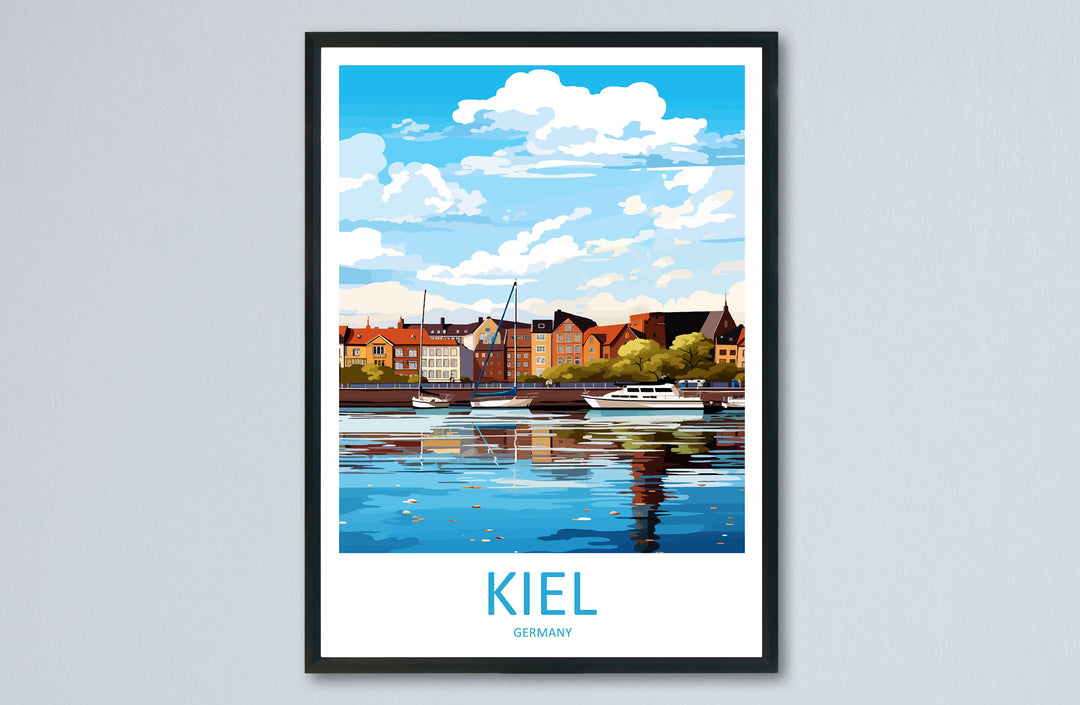 Kiel Travel Print Wall Art Kiel Wall Hanging Home Decoration Kiel Gift Art Lovers Wall Art Print Art Kiel Germany Poster