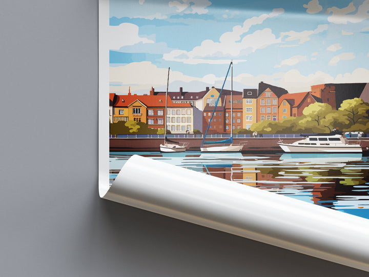 Kiel Travel Print Wall Art Kiel Wall Hanging Home Decoration Kiel Gift Art Lovers Wall Art Print Art Kiel Germany Poster