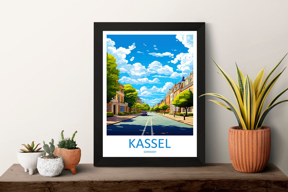 Kassel Travel Print Wall Art Kassel Wall Hanging Home Decoration Kassel Gift Art Lovers Wall Art Print Art Kassel Germany Poster