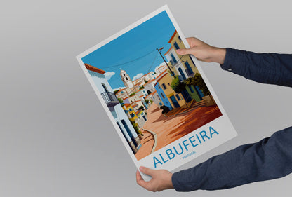 Albufeira Travel Print Wall Art Albufeira Wall Hanging Home Décor Albufeira Gift Art Lovers Portugal Art Lover Gift Cascais Wall Décor