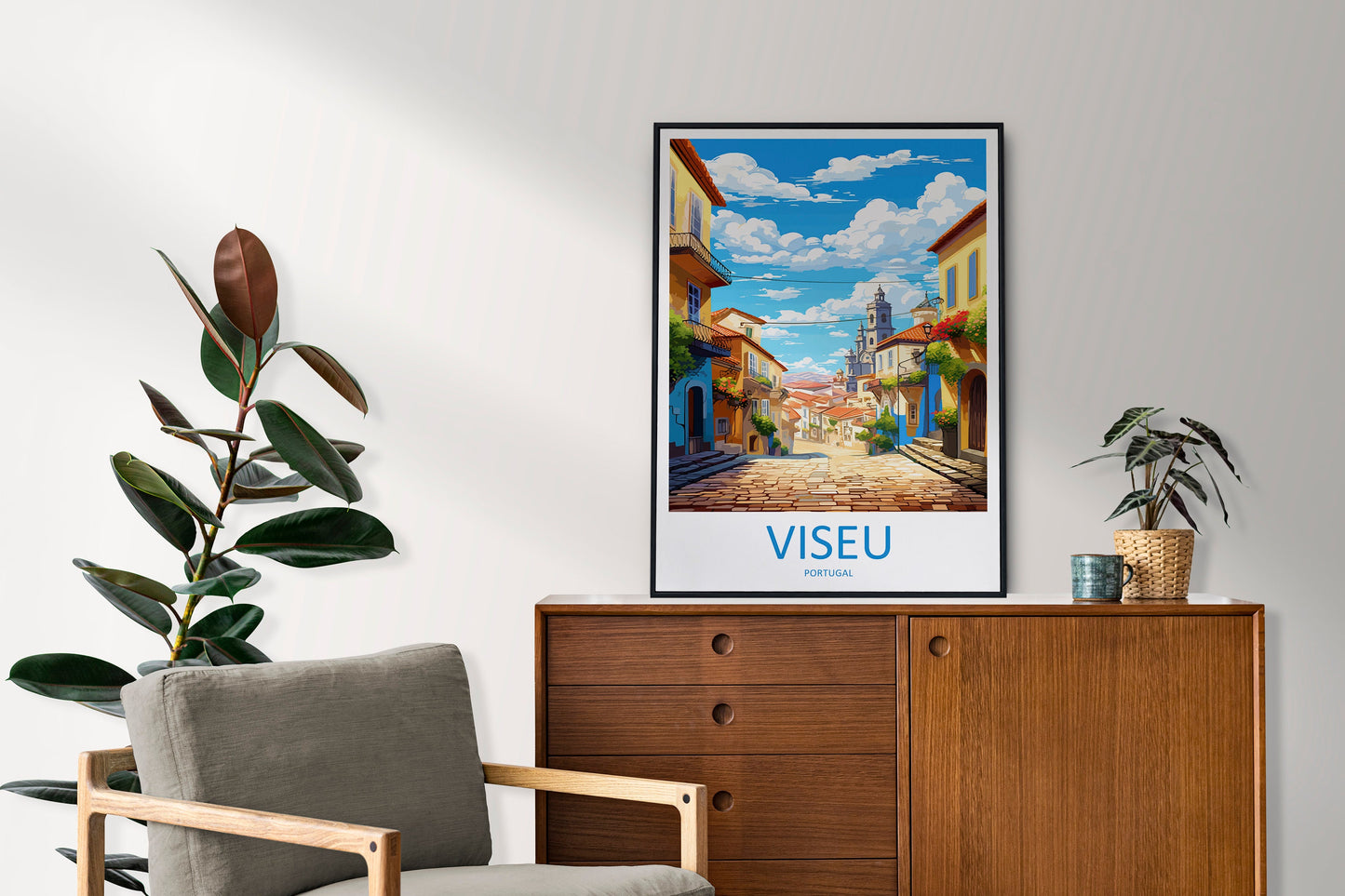 Viseu Travel Print Wall Art Viseu Wall Hanging Home Décor Viseu Gift Art Lovers Portugal Art Lover Gift Viseu Wall Décor