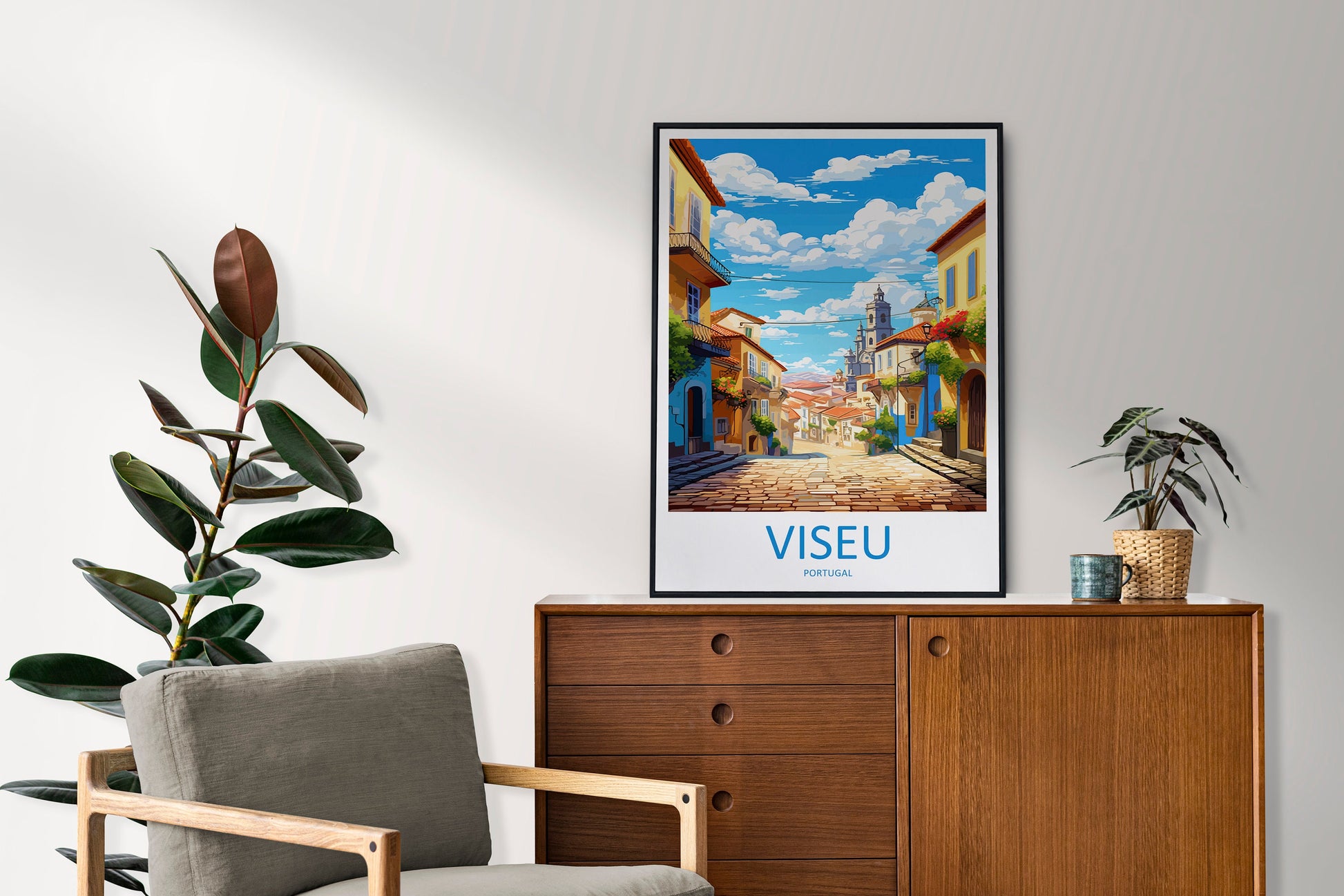 Viseu Travel Print Wall Art Viseu Wall Hanging Home Décor Viseu Gift Art Lovers Portugal Art Lover Gift Viseu Wall Décor