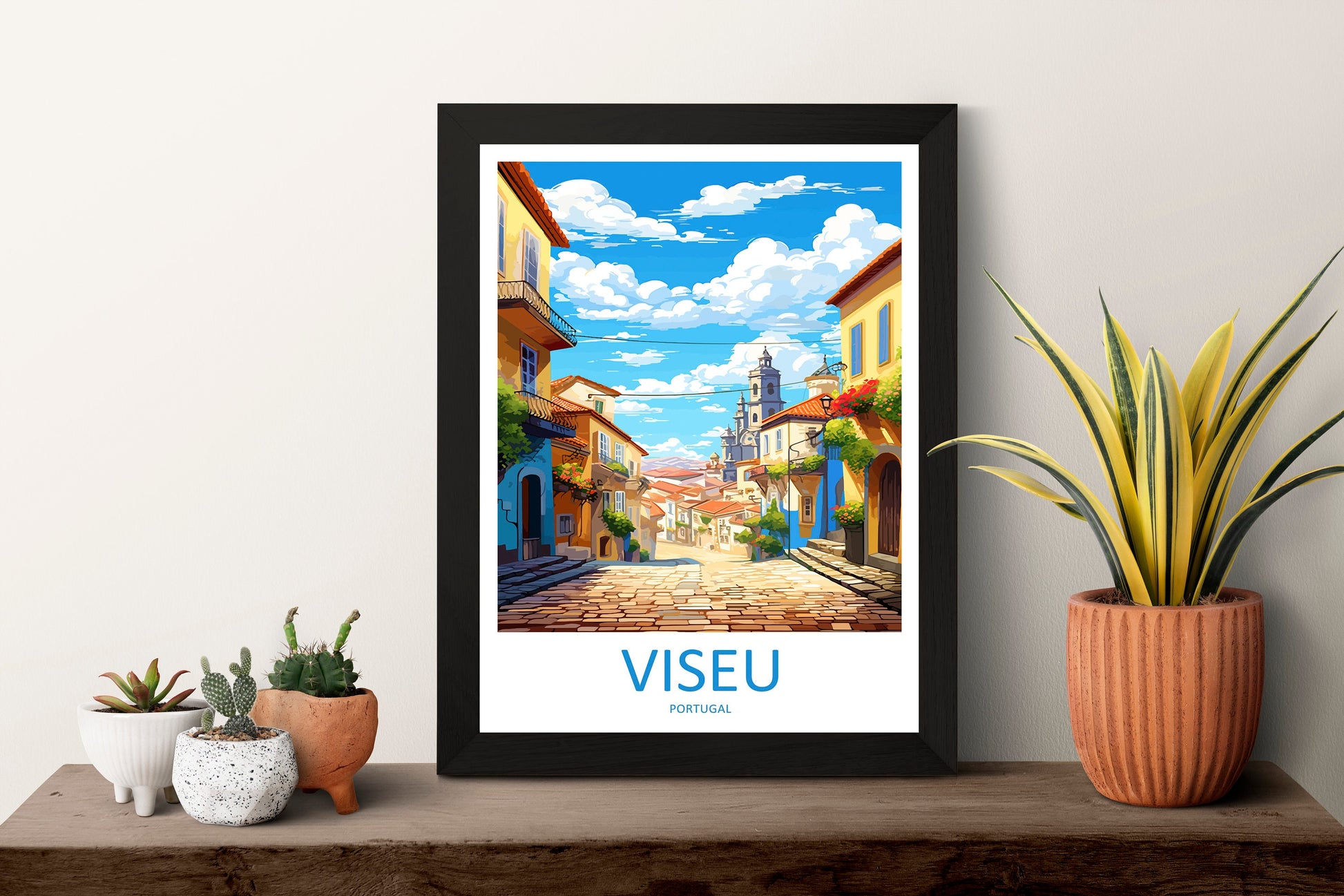 Viseu Travel Print Wall Art Viseu Wall Hanging Home Décor Viseu Gift Art Lovers Portugal Art Lover Gift Viseu Wall Décor