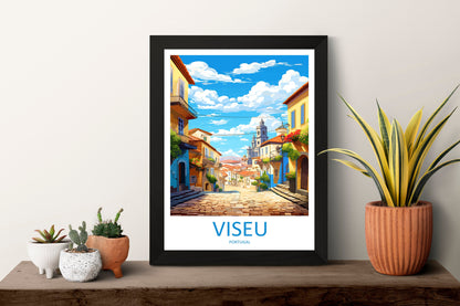 Viseu Travel Print Wall Art Viseu Wall Hanging Home Décor Viseu Gift Art Lovers Portugal Art Lover Gift Viseu Wall Décor
