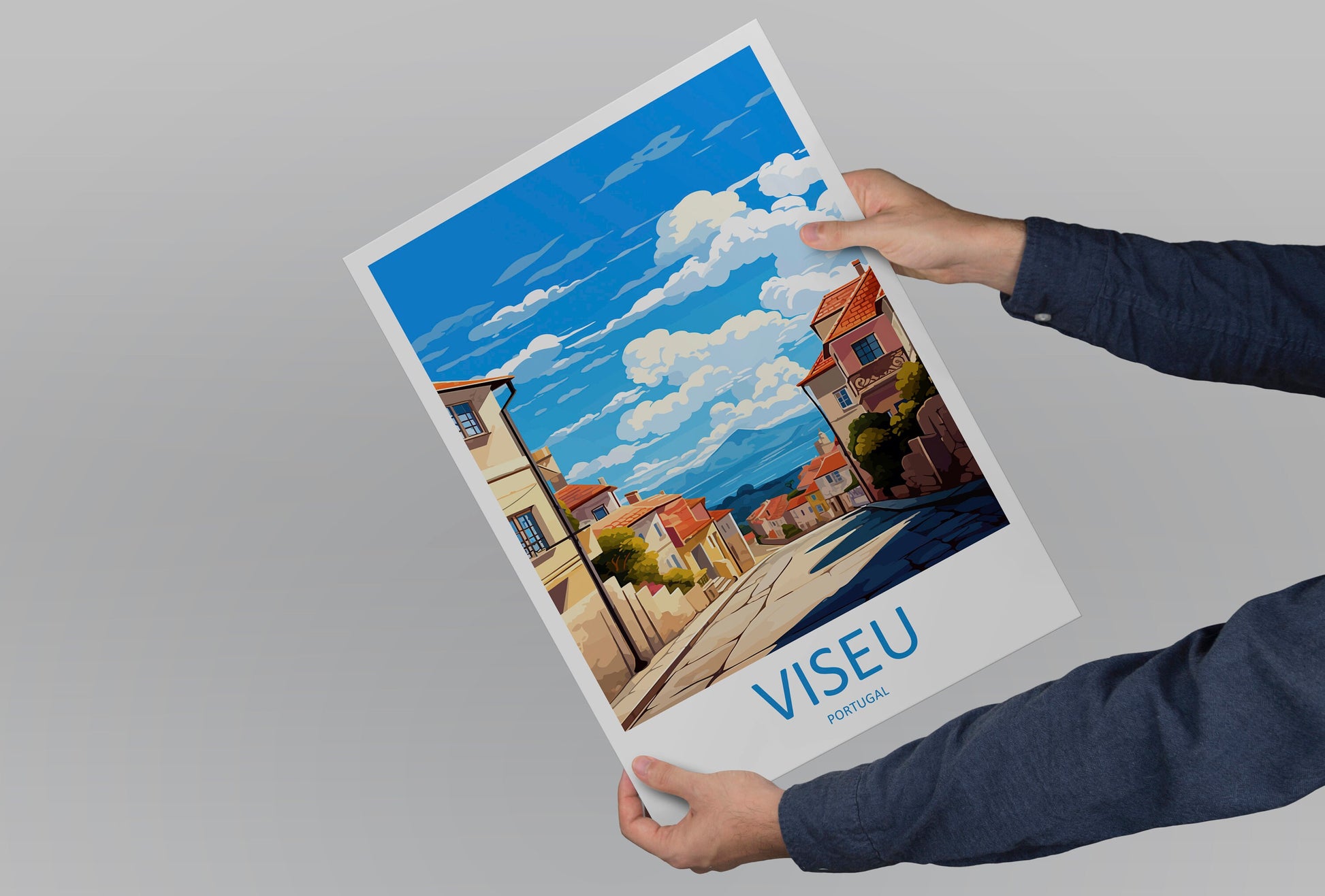 Viseu Travel Print Wall Art Viseu Wall Hanging Home Décor Viseu Gift Art Lovers Portugal Art Lover Gift Viseu Wall Décor