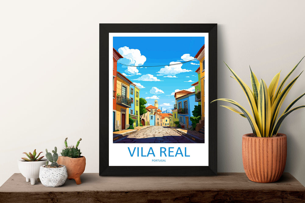 Vila Real Travel Print Wall Art Vila Real Wall Hanging Home Décor Vila Real Gift Art Lovers Portugal Art Lover Gift Vila Real Wall Décor