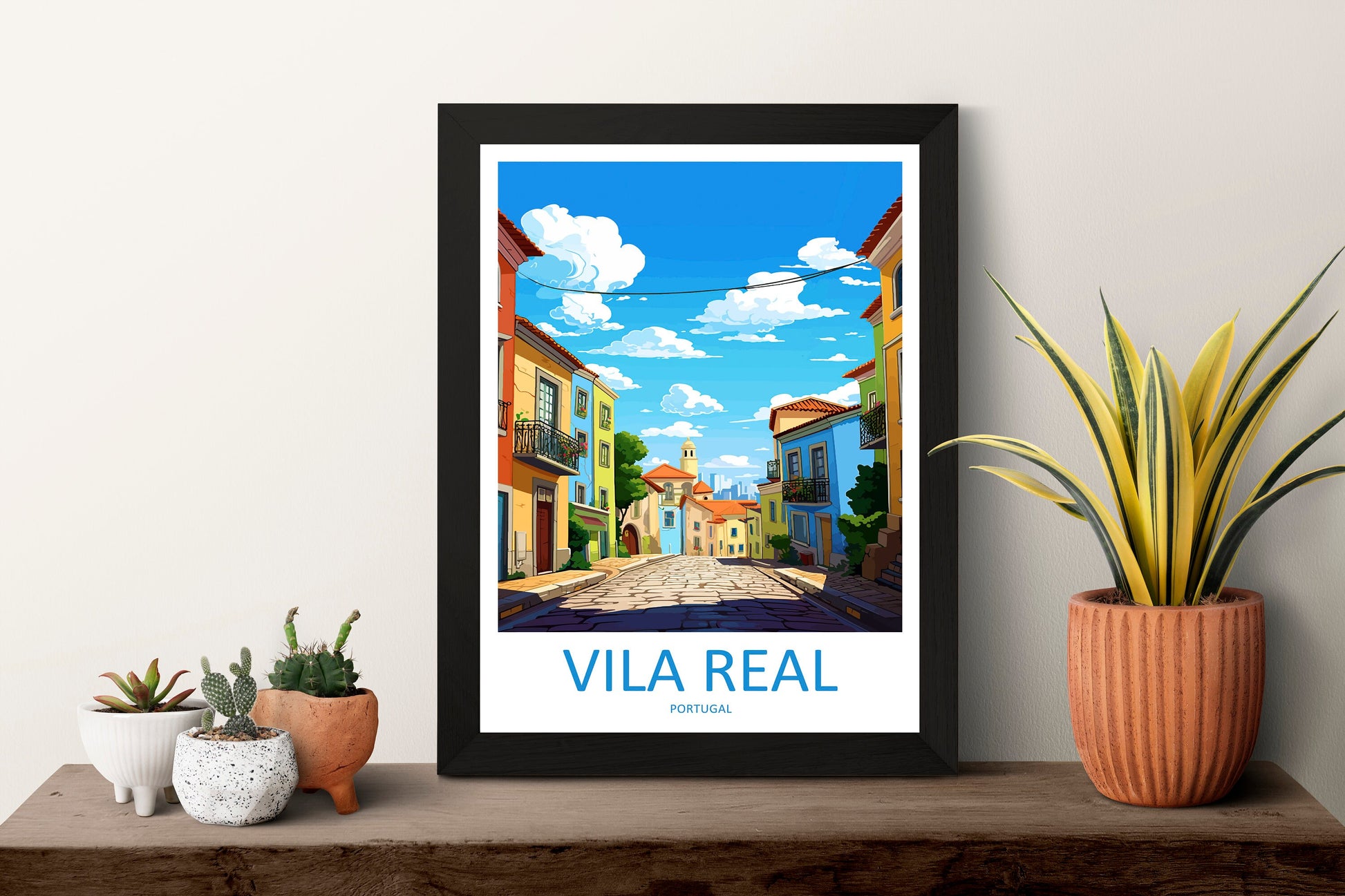Vila Real Travel Print Wall Art Vila Real Wall Hanging Home Décor Vila Real Gift Art Lovers Portugal Art Lover Gift Vila Real Wall Décor