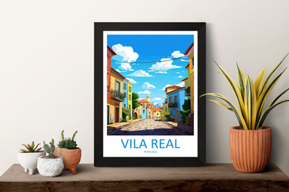 Vila Real Travel Print Wall Art Vila Real Wall Hanging Home Décor Vila Real Gift Art Lovers Portugal Art Lover Gift Vila Real Wall Décor