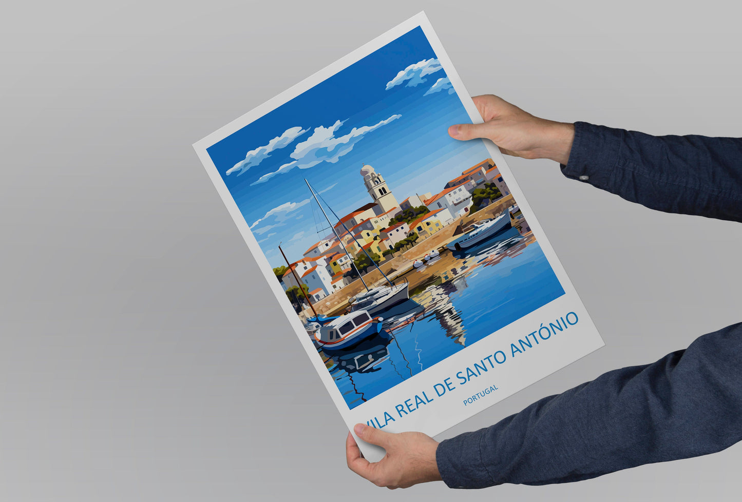 Vila Real de Santo António Travel Print Wall Art Vila Real Wall Hanging Home Décor Vila Real Gift Art Lovers Portugal Art Lover Gift