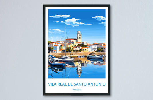 Vila Real de Santo António Travel Print Wall Art Vila Real Wall Hanging Home Décor Vila Real Gift Art Lovers Portugal Art Lover Gift