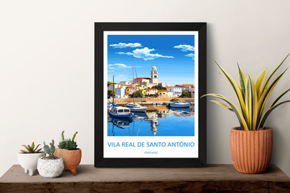 Vila Real de Santo António Travel Print Wall Art Vila Real Wall Hanging Home Décor Vila Real Gift Art Lovers Portugal Art Lover Gift