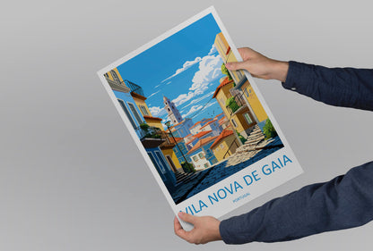 Vila Nova De Gaia Travel Print Wall Art Vila Nova De Gaia Wall Hanging Home Décor Vila Nova De Gaia Gift Art Lovers Portugal Art Lover Gift