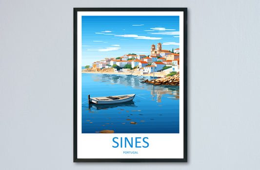Sines Travel Print Wall Art Sines Wall Hanging Home Décor Sines Gift Art Lovers Portugal Art Lover Gift Sines Wall Décor