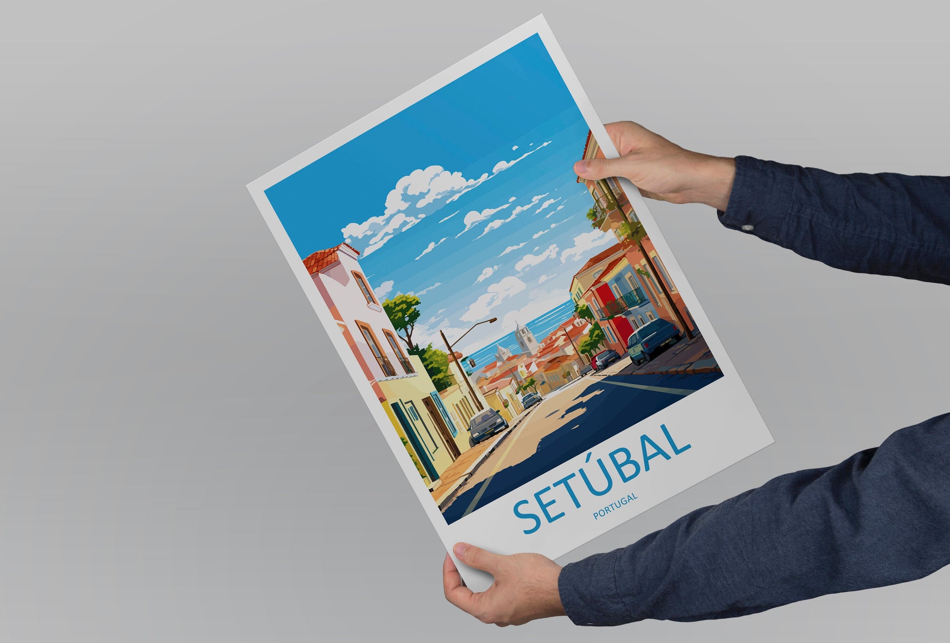 Setúbal Travel Print Wall Art Setúbal Wall Hanging Home Décor Setúbal Gift Art Lovers Portugal Art Lover Gift Setúbal Wall Décor