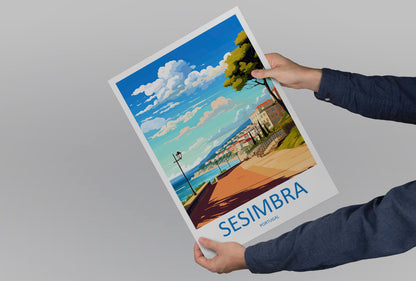 Sesimbra Travel Print Wall Art Sesimbra Wall Hanging Home Décor Sesimbra Gift Art Lovers Portugal Art Lover Gift Sesimbra Wall Décor