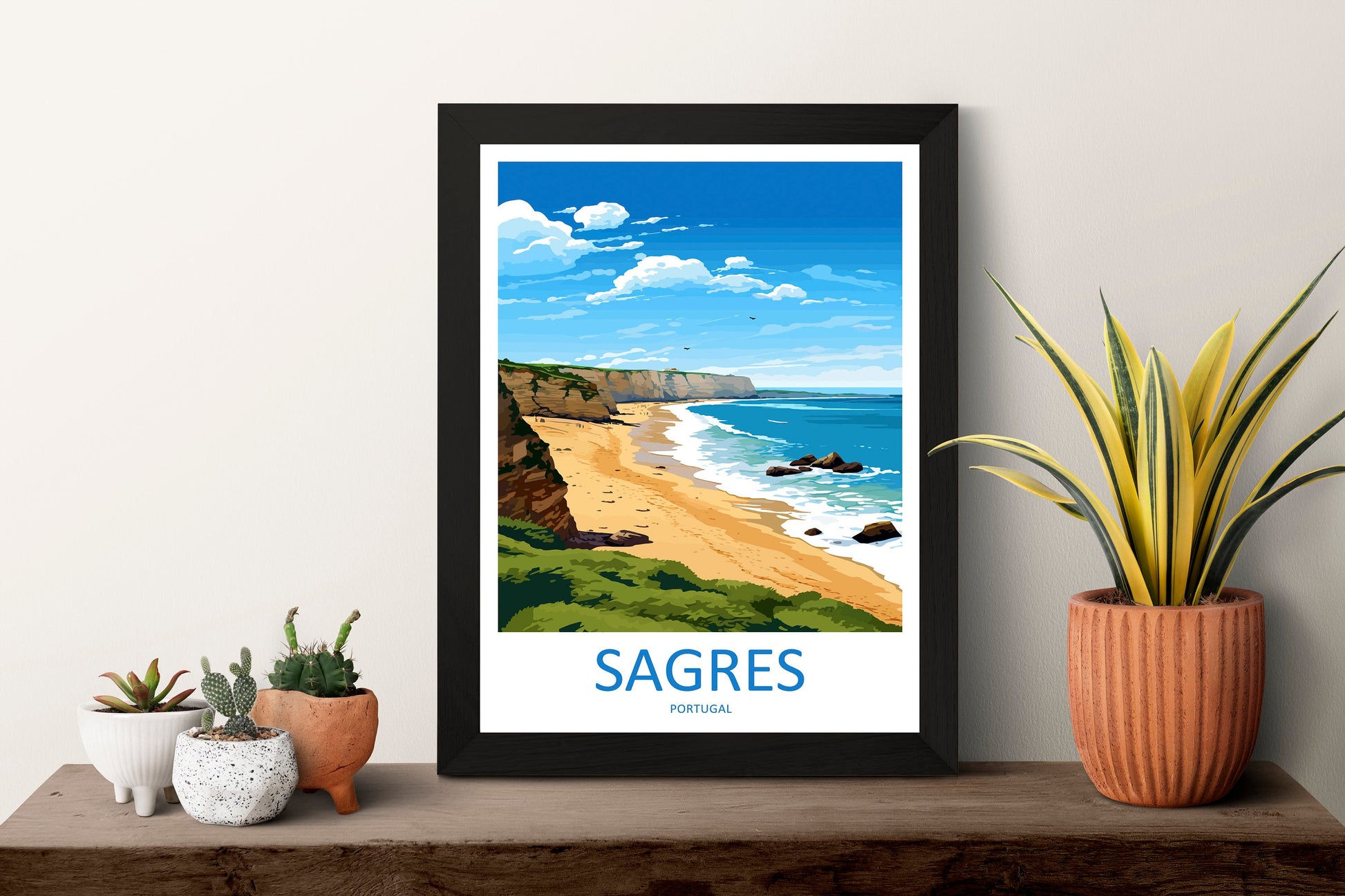 Sagres Travel Print Wall Art Sagres Wall Hanging Home Décor Sagres Gift Art Lovers Portugal Art Lover Gift Sagres Wall Décor