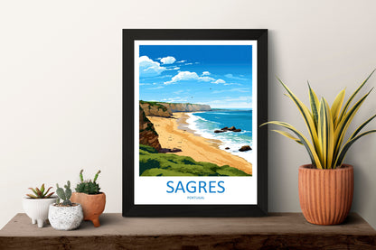 Sagres Travel Print Wall Art Sagres Wall Hanging Home Décor Sagres Gift Art Lovers Portugal Art Lover Gift Sagres Wall Décor