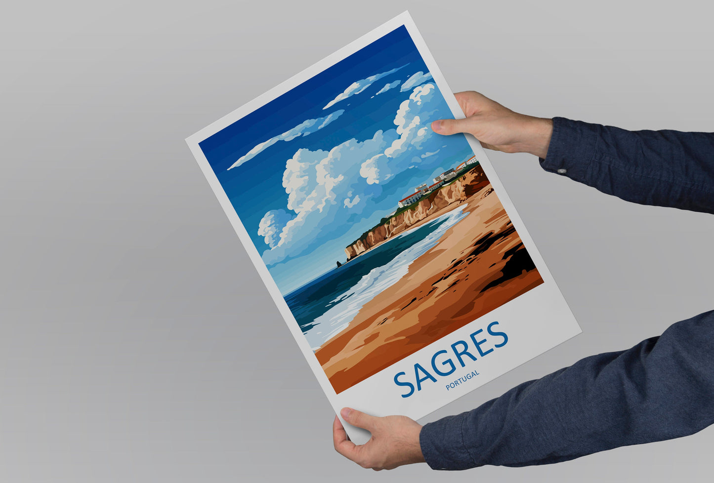 Sagres Travel Print Wall Art Sagres Wall Hanging Home Décor Sagres Gift Art Lovers Portugal Art Lover Gift Sagres Wall Décor