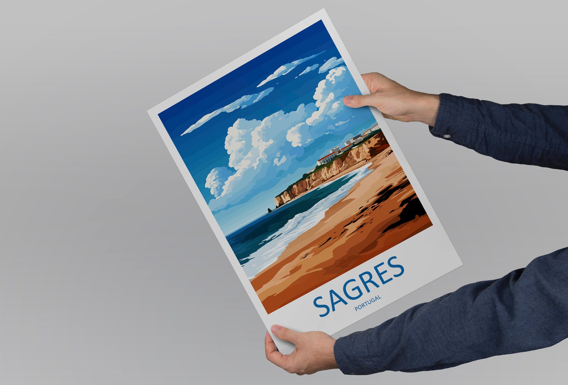 Sagres Travel Print Wall Art Sagres Wall Hanging Home Décor Sagres Gift Art Lovers Portugal Art Lover Gift Sagres Wall Décor