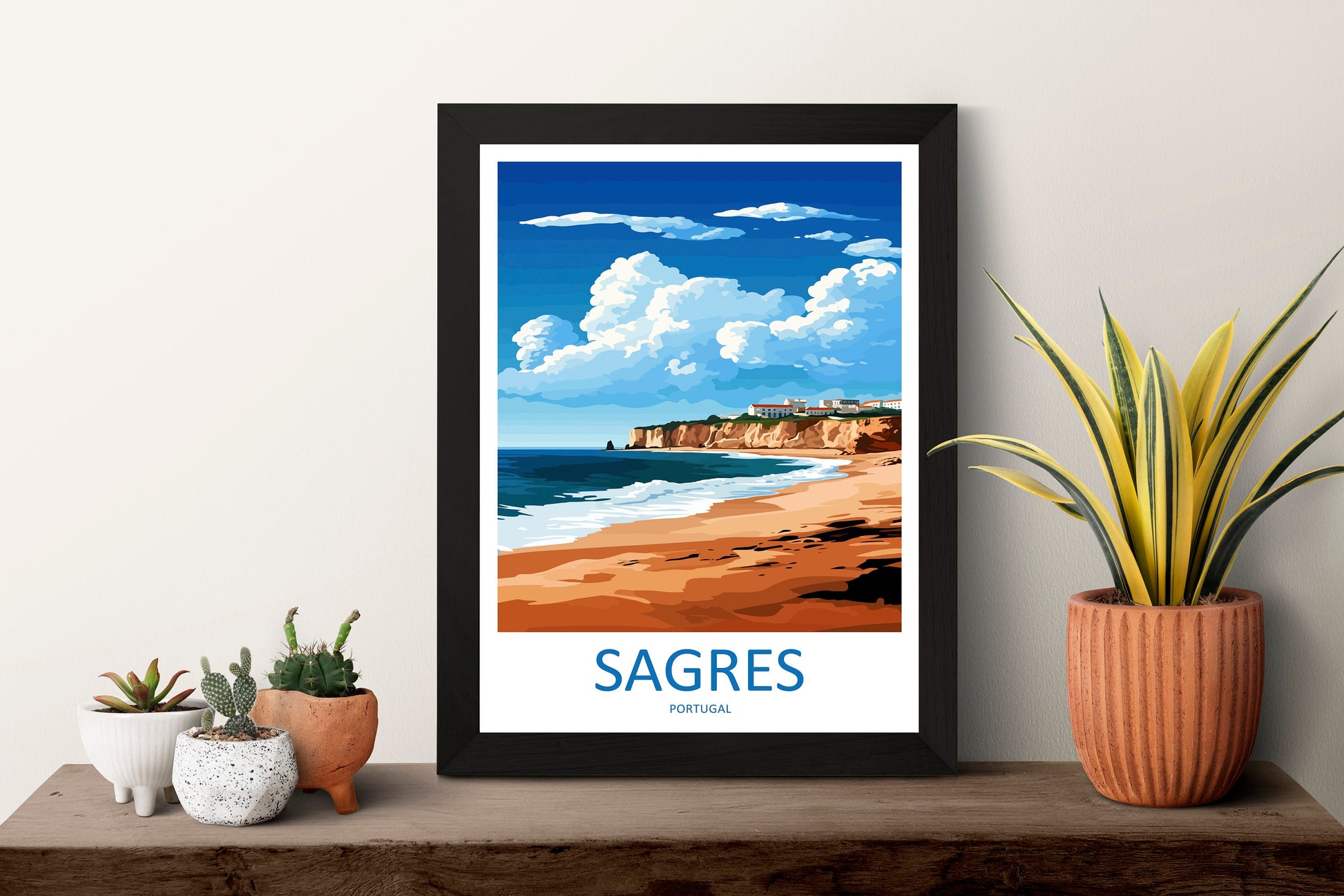 Sagres Travel Print Wall Art Sagres Wall Hanging Home Décor Sagres Gift Art Lovers Portugal Art Lover Gift Sagres Wall Décor