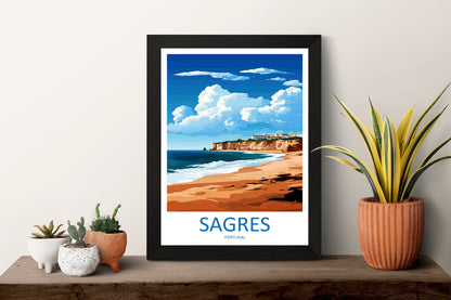 Sagres Travel Print Wall Art Sagres Wall Hanging Home Décor Sagres Gift Art Lovers Portugal Art Lover Gift Sagres Wall Décor