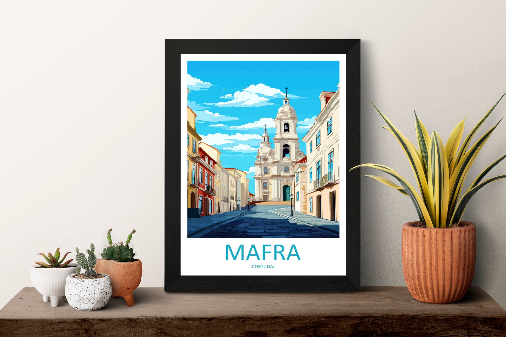 Mafra Travel Print Wall Art Mafra Wall Hanging Home Décor Mafra Gift Art Lovers Portugal Art Lover Gift Mafra Wall Décor
