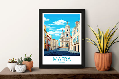 Mafra Travel Print Wall Art Mafra Wall Hanging Home Décor Mafra Gift Art Lovers Portugal Art Lover Gift Mafra Wall Décor