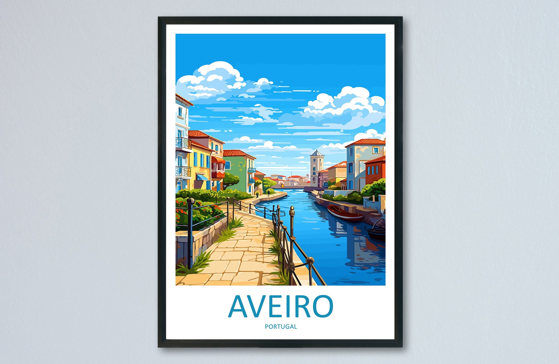 Aveiro Travel Print Wall Art Aveiro Wall Hanging Home Décor Aveiro Gift Art Lovers Portugal Art Lover Gift Aveiro Wall Décor
