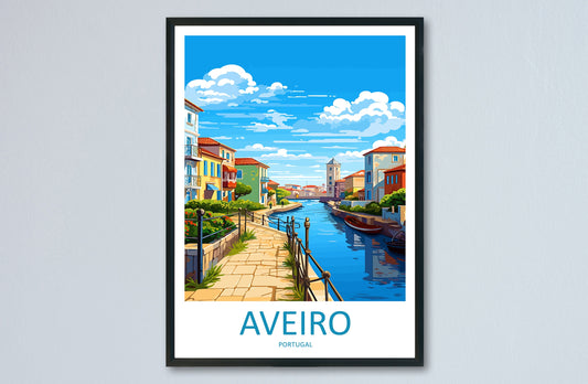 Aveiro Travel Print Wall Art Aveiro Wall Hanging Home Décor Aveiro Gift Art Lovers Portugal Art Lover Gift Aveiro Wall Décor