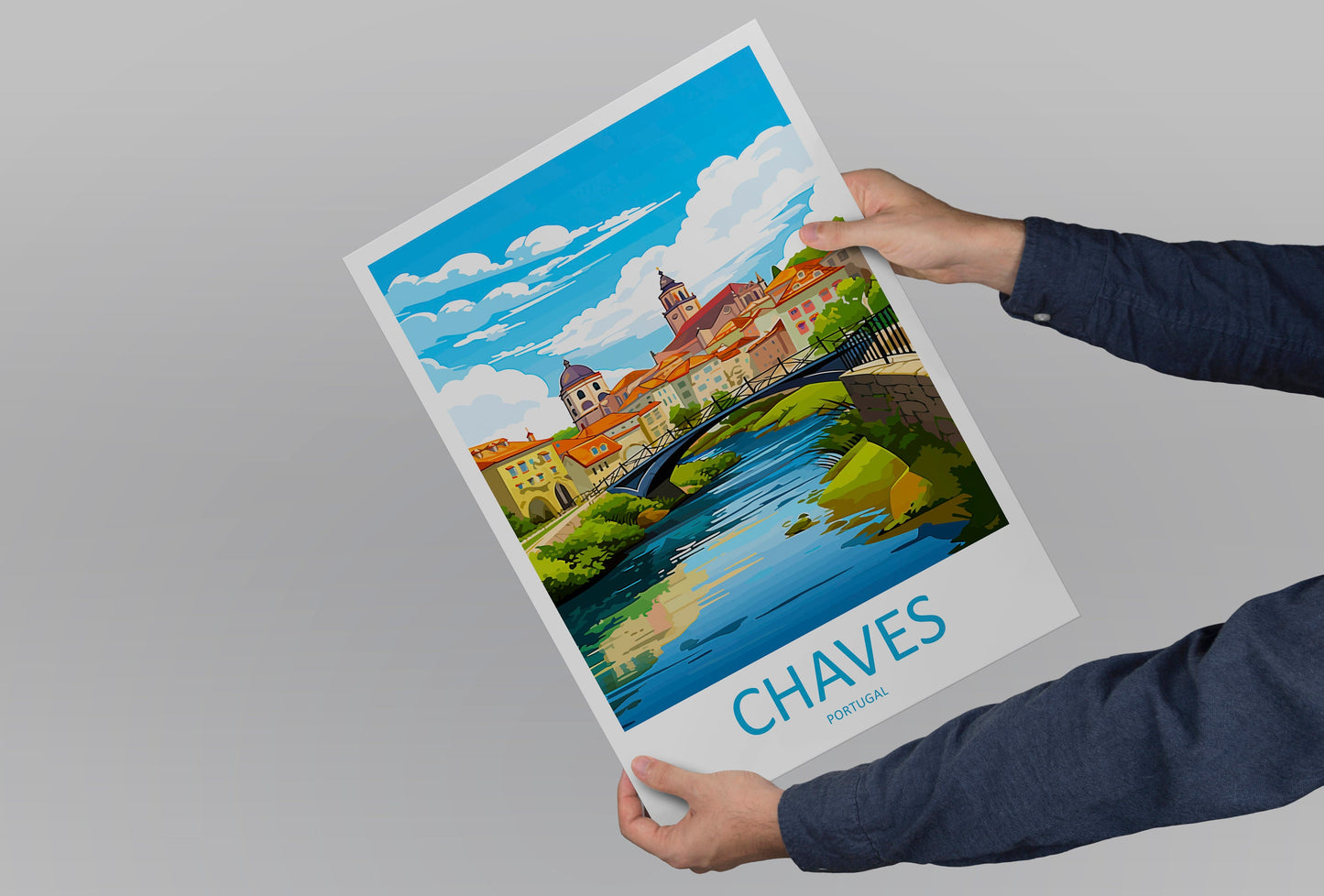 Chaves Travel Print Wall Art Chaves Wall Hanging Home Décor Chaves Gift Art Lovers Portugal Art Lover Gift Chaves Wall Décor