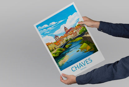 Chaves Travel Print Wall Art Chaves Wall Hanging Home Décor Chaves Gift Art Lovers Portugal Art Lover Gift Chaves Wall Décor