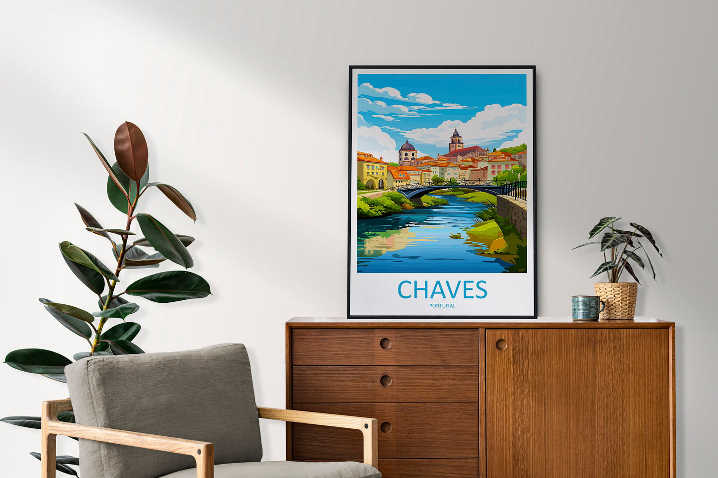 Chaves Travel Print Wall Art Chaves Wall Hanging Home Décor Chaves Gift Art Lovers Portugal Art Lover Gift Chaves Wall Décor