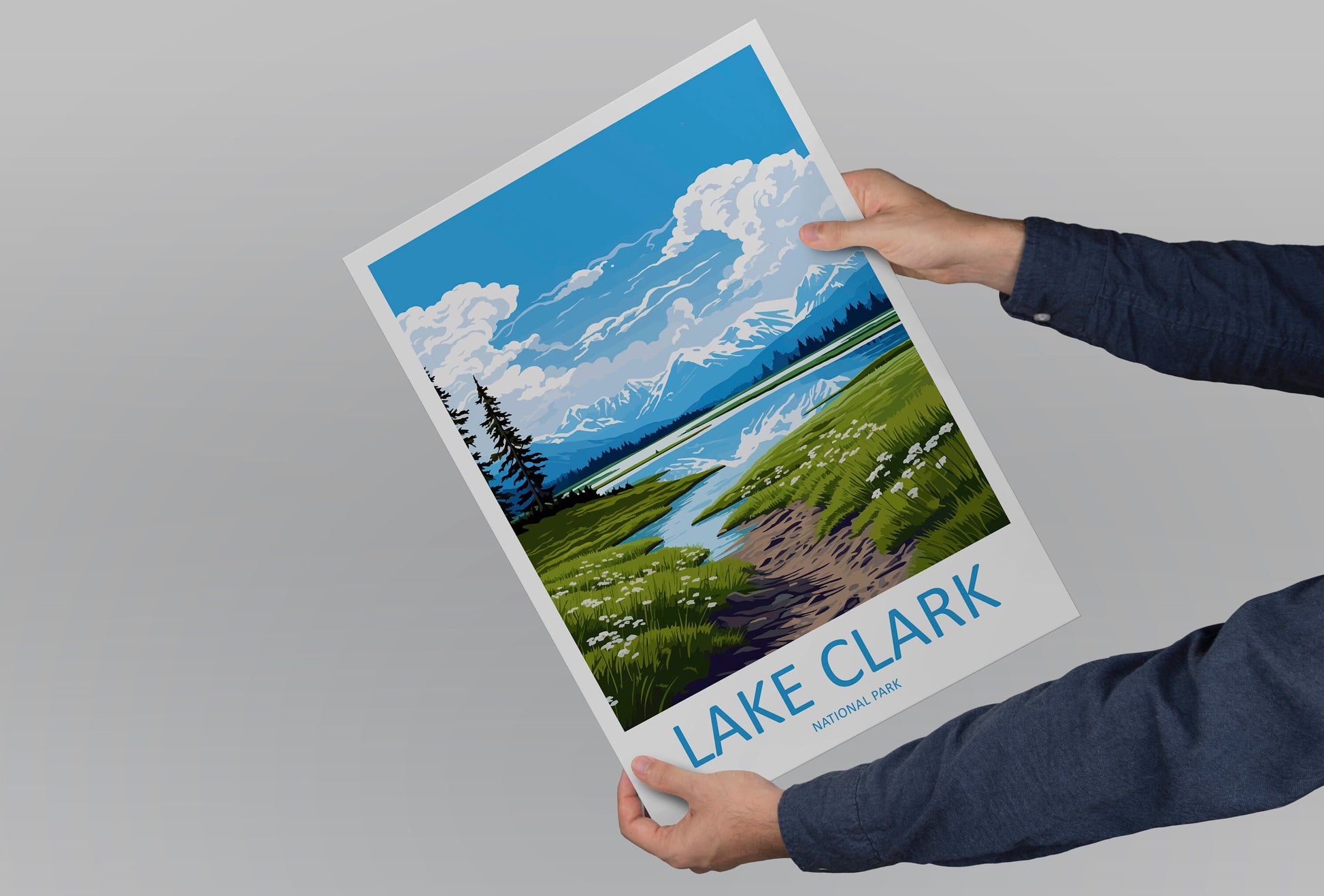 Lake Clark National Park Travel Print Wall Art Lake Clark Wall Hanging Home Décor Lake Clark Gift Art Lovers Alaska Art Lover Gift Lake