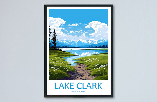 Lake Clark National Park Travel Print Wall Art Lake Clark Wall Hanging Home Décor Lake Clark Gift Art Lovers Alaska Art Lover Gift Lake