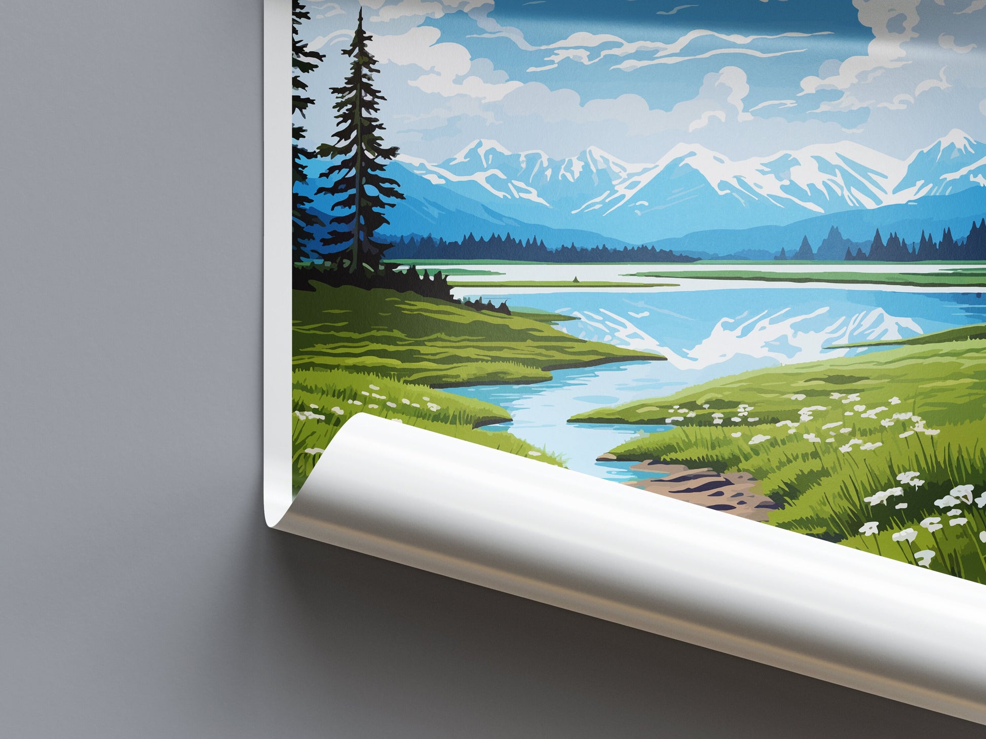 Lake Clark National Park Travel Print Wall Art Lake Clark Wall Hanging Home Décor Lake Clark Gift Art Lovers Alaska Art Lover Gift Lake