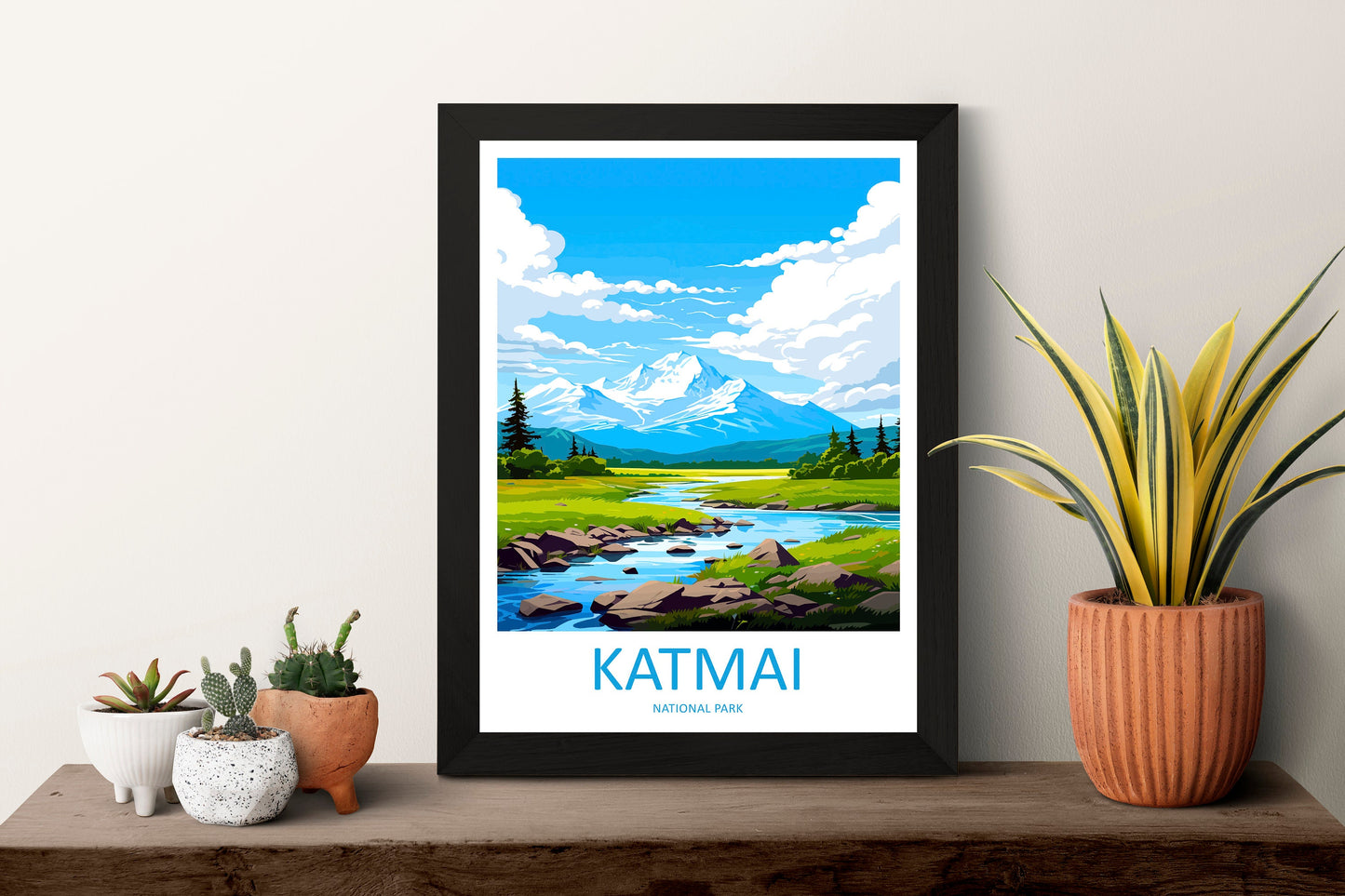 Katmai National Park Travel Print Wall Art Katmai Wall Hanging Home Décor Katmai Gift Art Lovers Alaska Art Lover Gift Katmai National Park