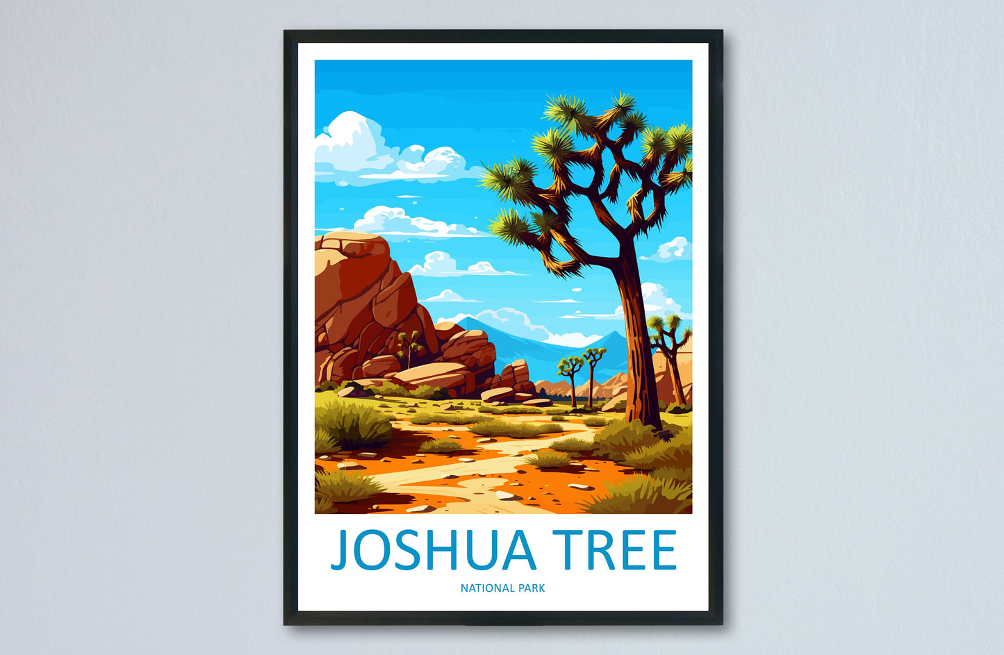 Joshua Tree National Park Travel Print Wall Art Joshua Tree Wall Hanging Home Décor Joshua Tree Gift Art Lovers California Art Lover Gift