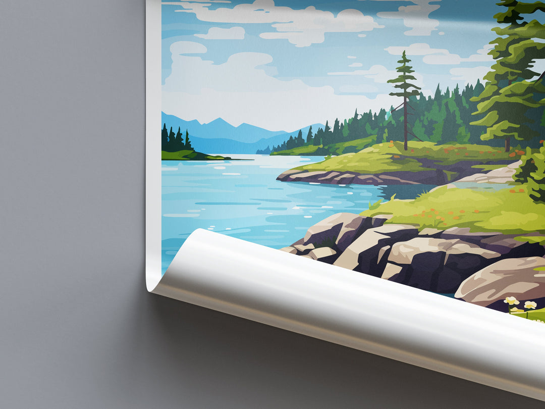 Isle Royale Travel Print Wall Art Isle Royale Wall Hanging Home Decor National Park Gift Isle Royale Lovers National Park Art National Park