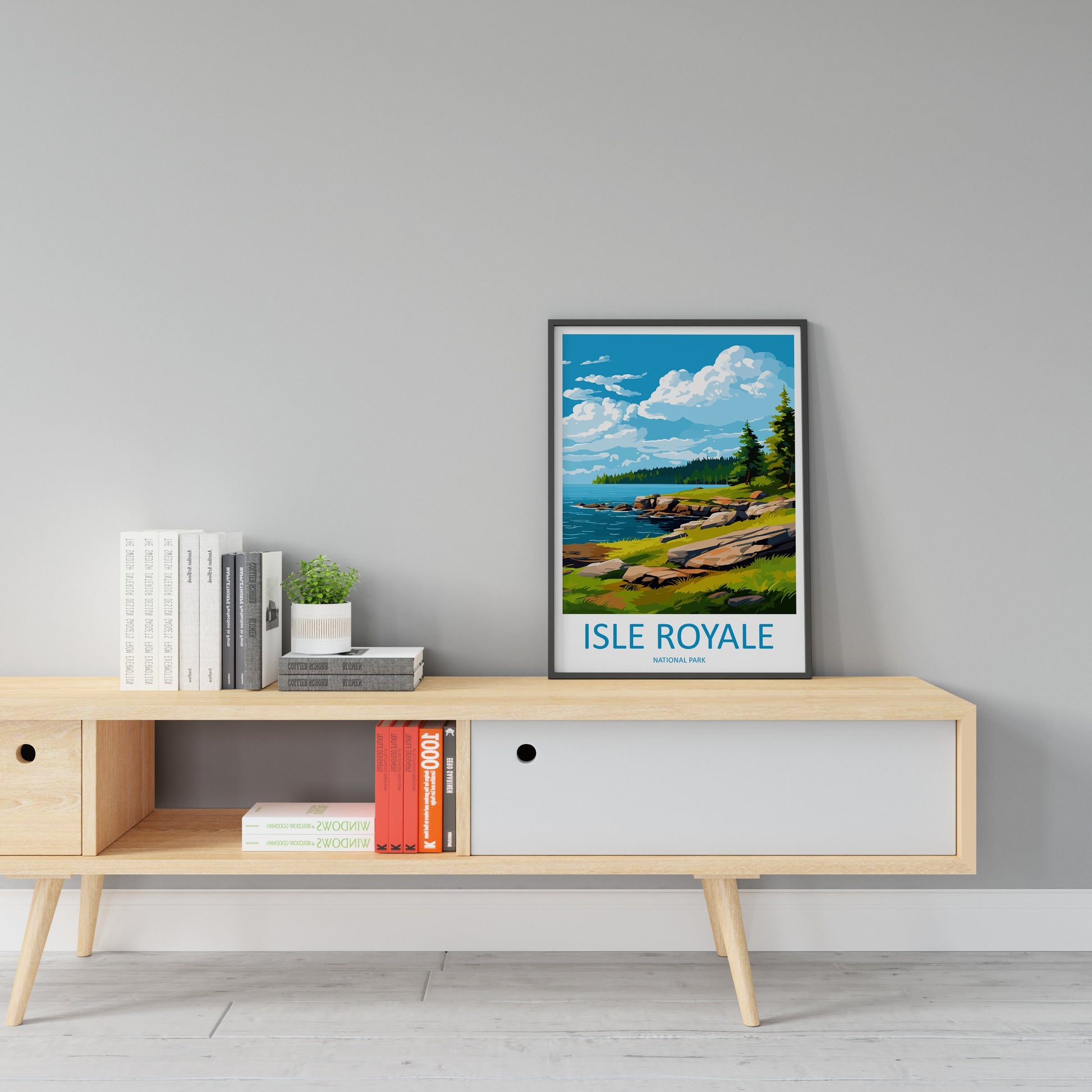 Isle Royale Travel Print Wall Art Isle Royale Wall Hanging Home Decor National Park Gift Isle Royale Lovers National Park Art National Park