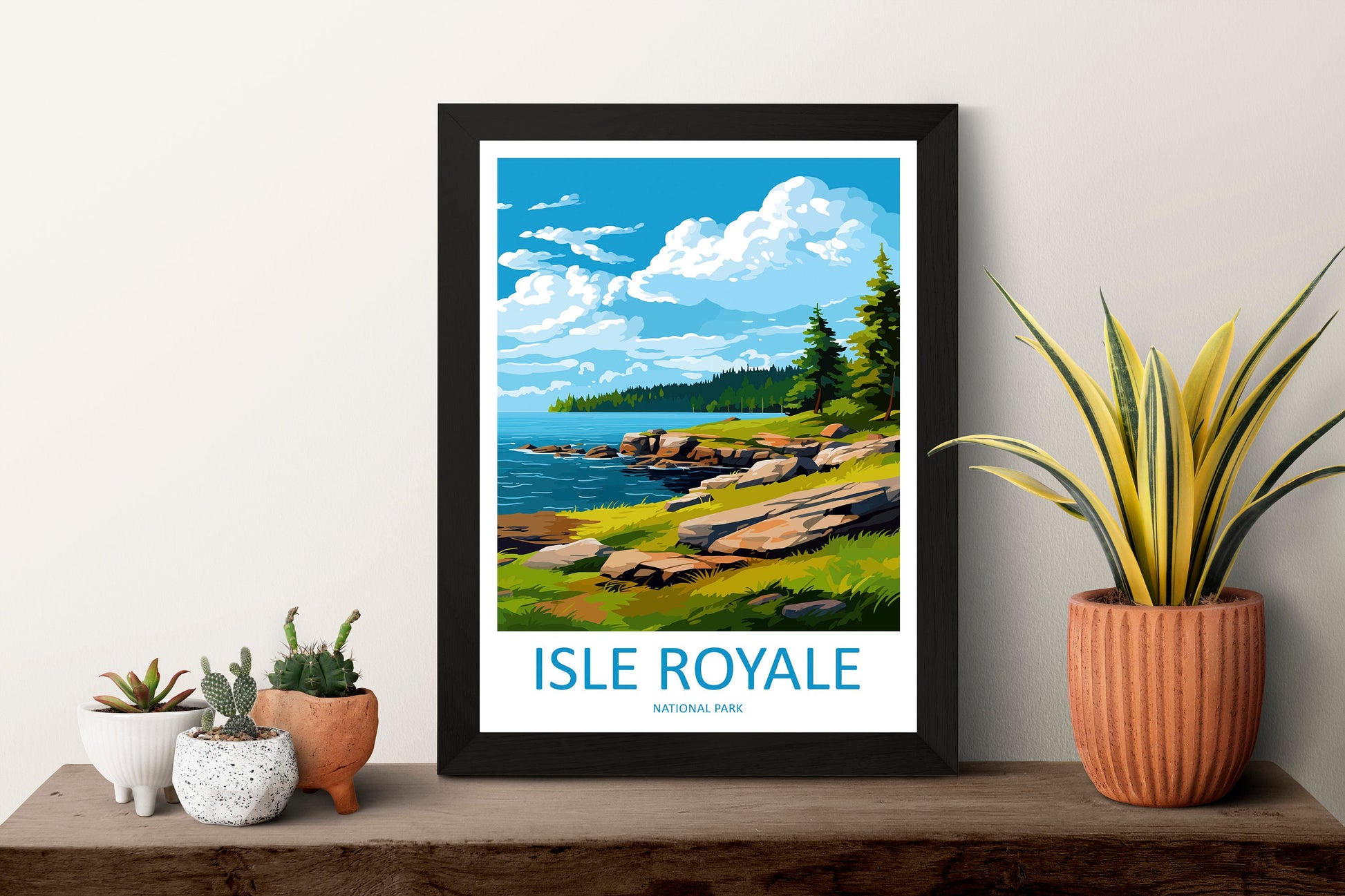 Isle Royale Travel Print Wall Art Isle Royale Wall Hanging Home Decor National Park Gift Isle Royale Lovers National Park Art National Park