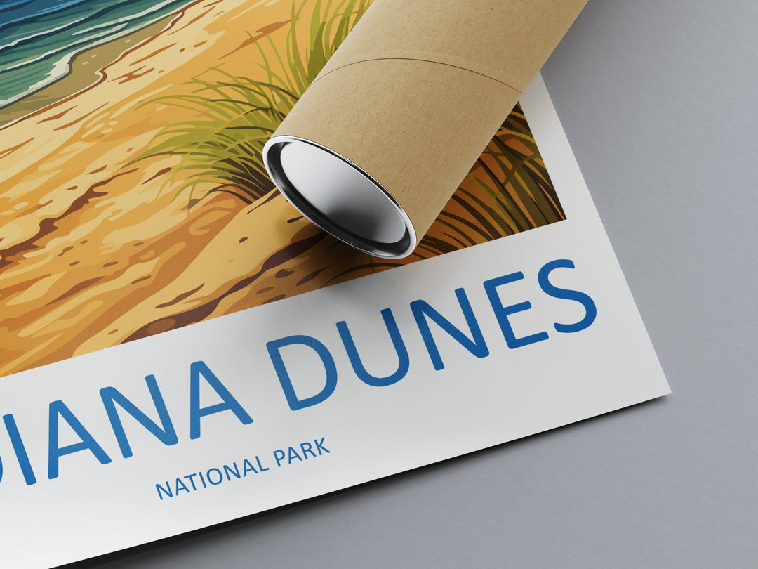 Indiana Dunes Travel Print Wall Art Indiana Dunes Wall Hanging Home Decor National Park Gift Indiana Dunes Lovers National Park Art