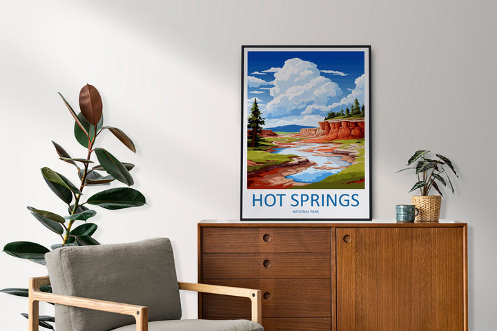 Hot Springs National Park Travel Print Wall Art Hot Springs Wall Hanging Home Décor Hot Springs Gift Art Lovers Hot Springs Art Lover Gift