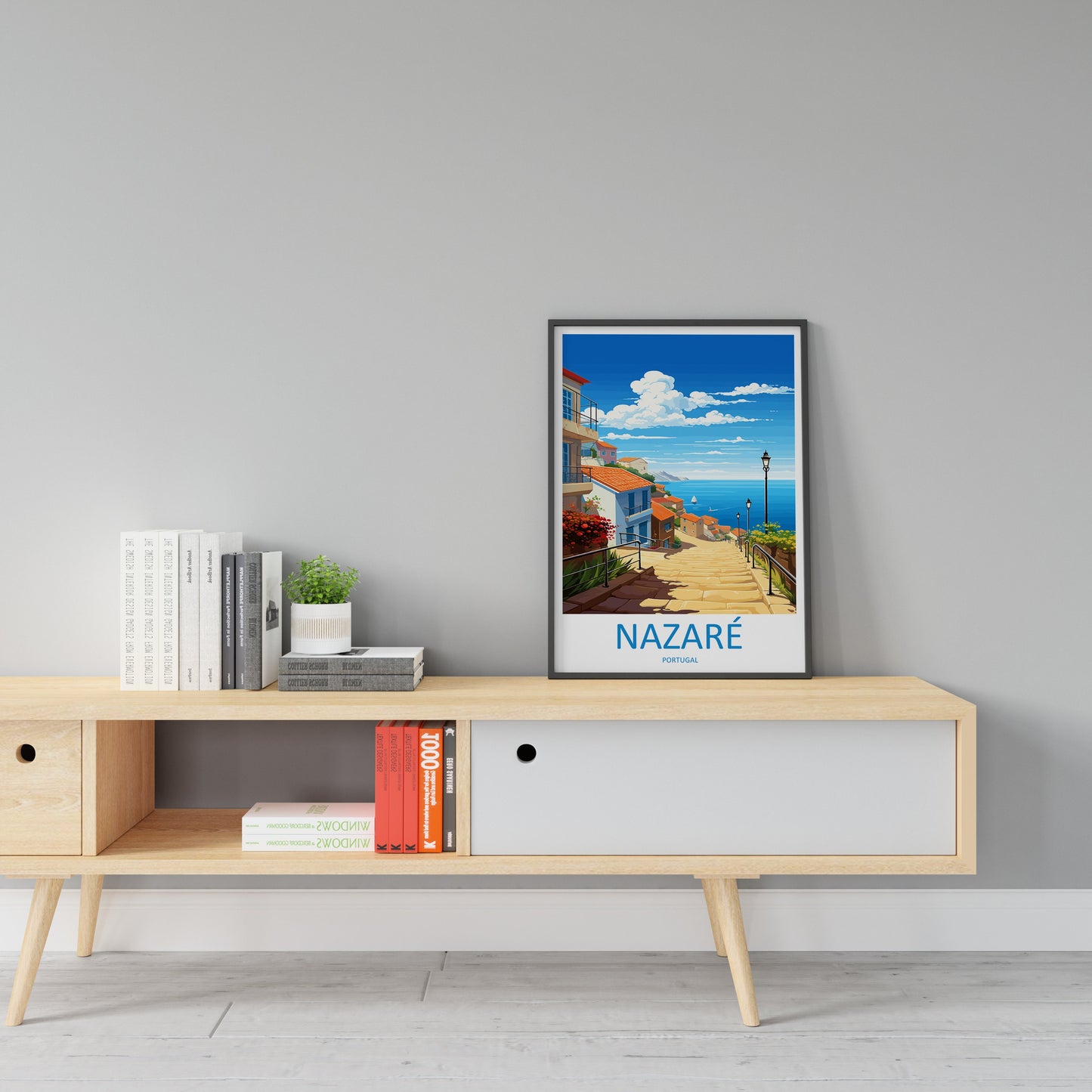 Nazare Travel Print Wall Art Nazare Wall Hanging Home Décor Nazare Gift Art Lovers Portugal Art Lover Gift Nazare Wall Décor